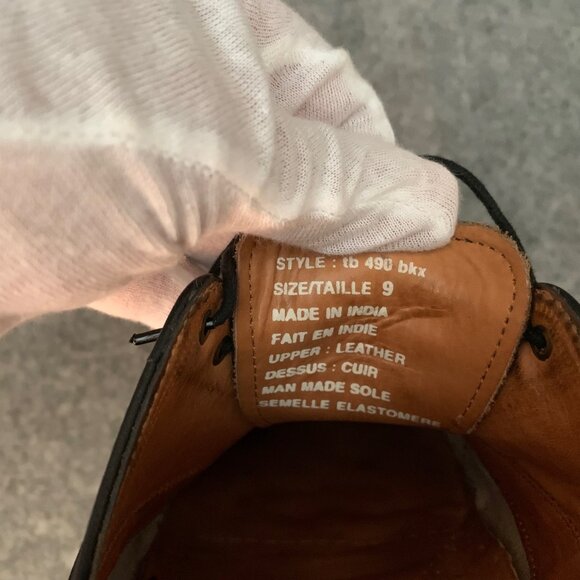 Hunt Club Men’s Black Leather lace up oxford Shoes - Picture 9 of 10